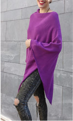 Poncho MORADO. Capa MORADA