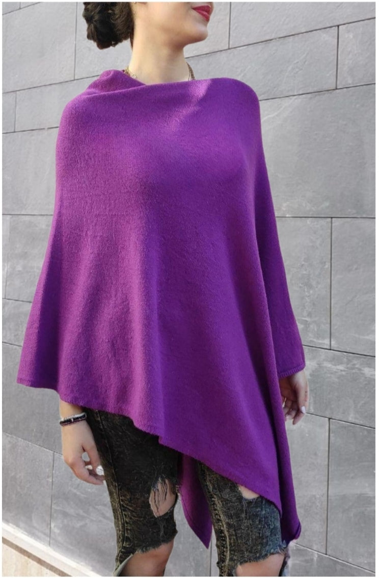 Poncho MORADO. Capa MORADA