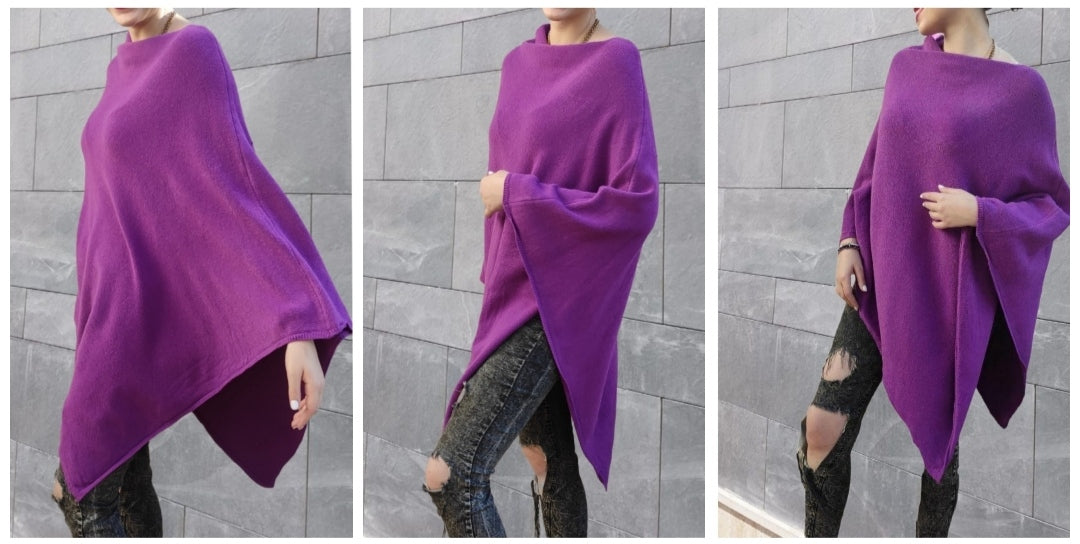 Poncho morado