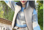 JERSEY rayas azul celeste y beige.