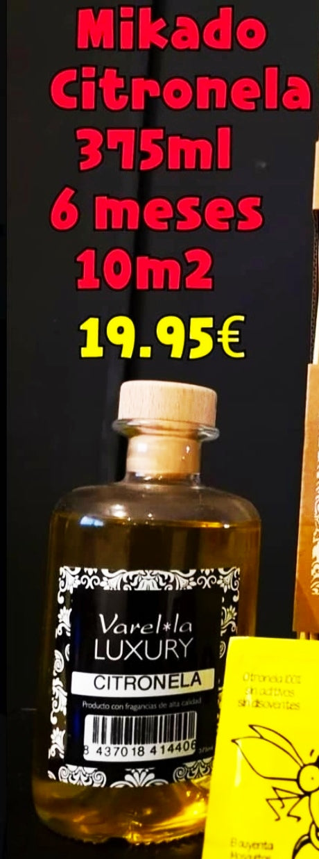 Pack ANTI MOSQUITOS SUPERCONCENTRADO de ALTISIMA CALIDAD: AMBIENTADOR SUPERCONCENTRADO + MIKADO + TOALLITAS 100 % de CITRONELLA.