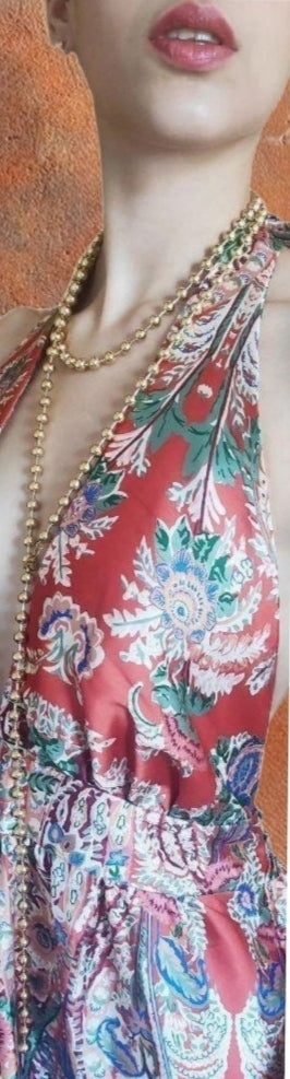 Collar largo, pendientes y pulsera. Conjunto modelo Málaga