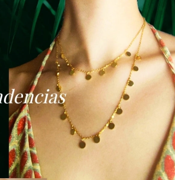CONJUNTO Mod ROMA. Lurex Dorado, teja oscuro y verde salvia. Falda larga. Talla única. Da hasta la talla 38