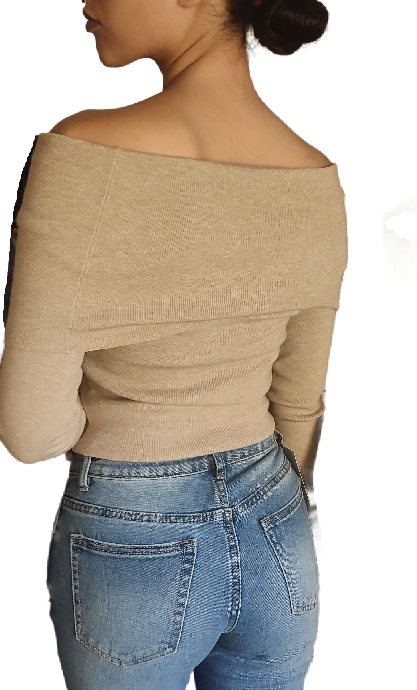 JERSEY con escote BARDOT (Colección Helena). Disponible en 3 colores: GRIS, BEIGE y NEGRO. Talla única. Da hasta la talla 38 - 40. CALIDAD PREMIUM
