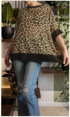 Blusa de Talla Grande mod. KENIA. Blusa de lentejuelas en Talla Grande: da hasta la 48.