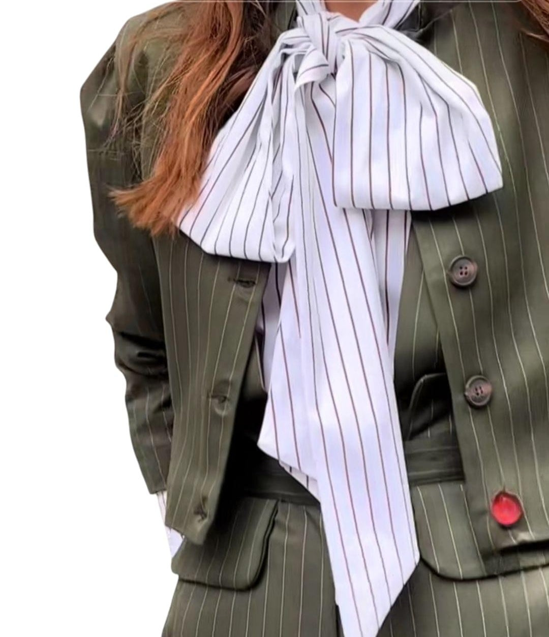 NOVEDAD: Blusa Blanca de rayas Negras y lazada. Mod. MAMEN. Talla única: da desde la 34 a la 42