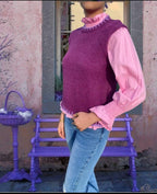 NOVEDAD: Blusa de algodón mod. BEATRICE. Color ROSA. Talla ÚNICA