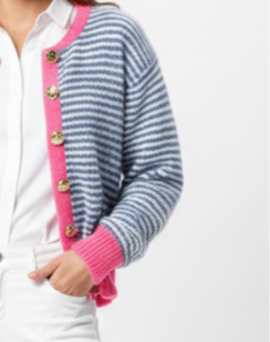 Chaqueta de rayas suave y achuchable. Modelo Pepa. Talla Única. Calidad PREMIUM