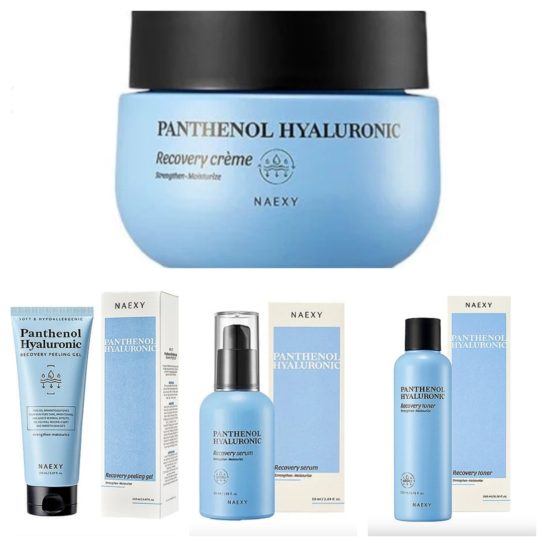 Pack Cosmética Coreana Naexy de Ácido Hialurónico con Pantenol