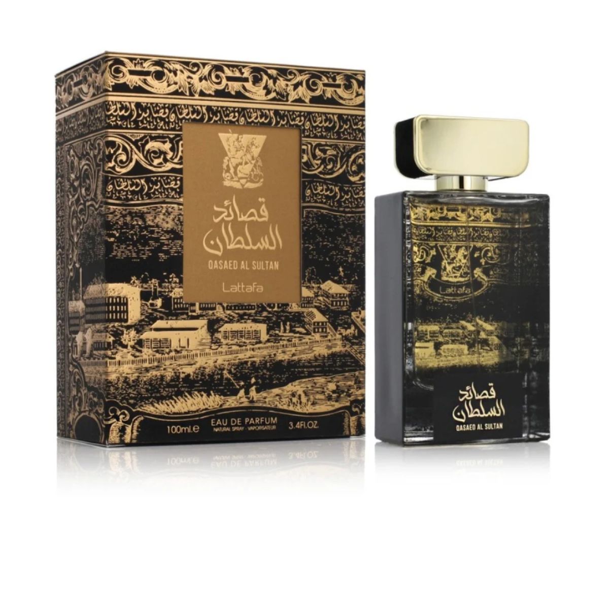 Perfume Quasaed Al Sultan para Hombre.  Ed. Lataffa de 100 ml. Alta perfumería. Perfume árabe hombre. Premium, Alta durabilidad