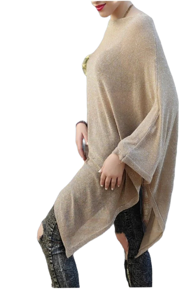 CAPA o Poncho Dorado Glitter.