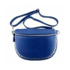 Large leather fanny pack with studs. NOVELTY. Available in 6 colors