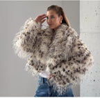 Novedad: ABRIGO corto en Animal Print. Modelo Leopardo de las Nieves - Talla Unica. Calidad PREMIUM