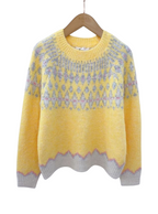 Jersey con grecas en color Amarillo. Modelo Candy. Talla Única. Calidad PREMIUM