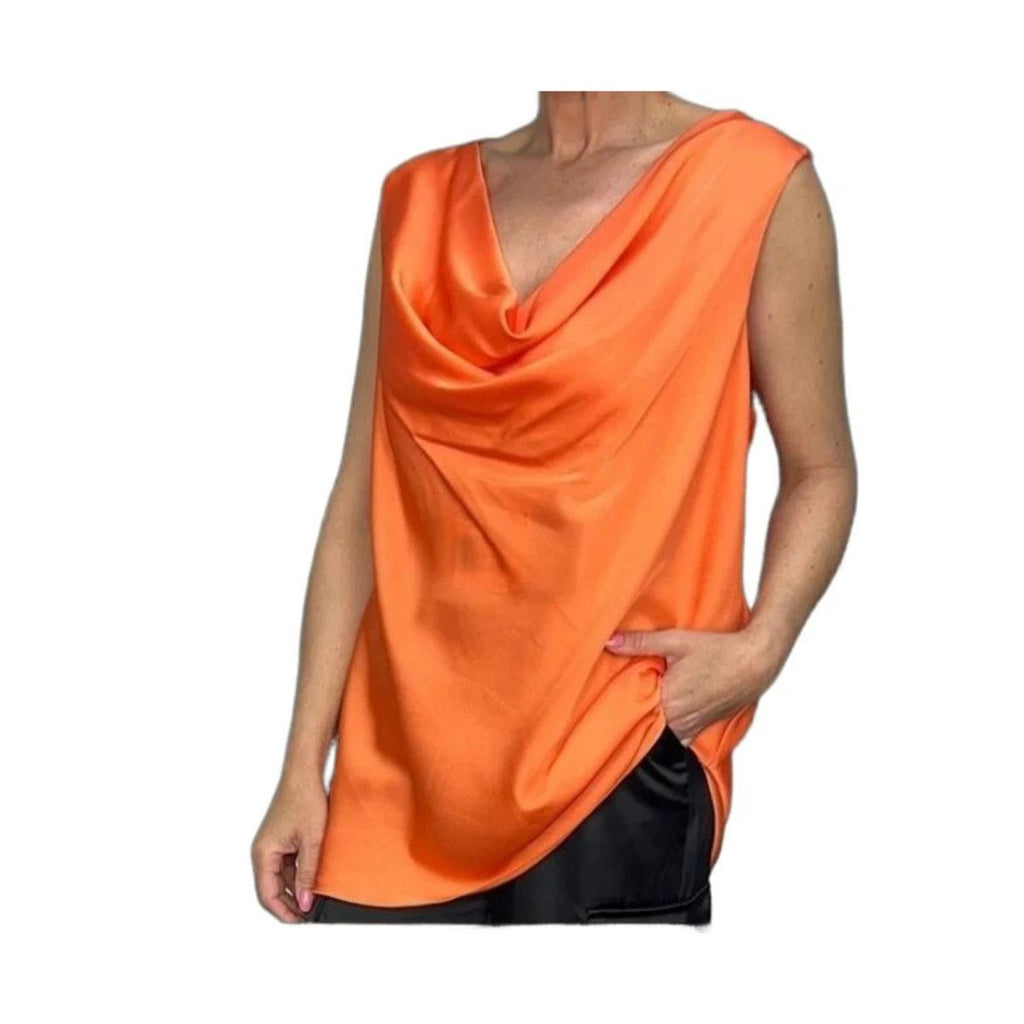 Top Talla Grande. Top de satén en varios colores: ROJO, NARANJA, FUCSIA y NEGRO.