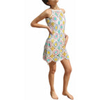 VESTIDO mod. ALTEA. Vestido de crochet multicolor. Monísimo. Talla única. Da hasta la talla 40
