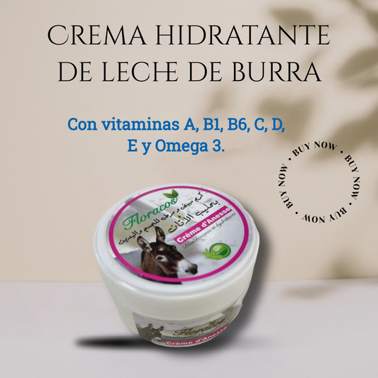 Crema de Leche de Burra. Con concentraciones muy altas de aminoácidos, vitaminas A, B1, B6, C, D, E y Omega 3. Fundamental en el cuidado de la piel