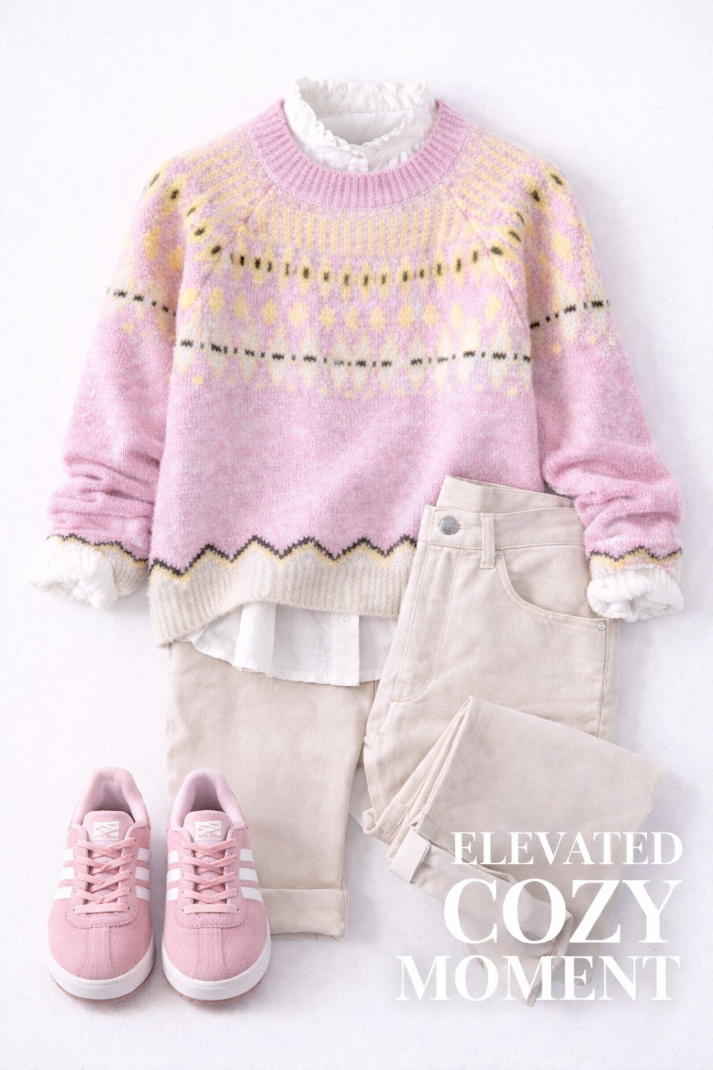 Jersey con grecas en color Rosa. Modelo Candy. Talla Única. Calidad PREMIUM