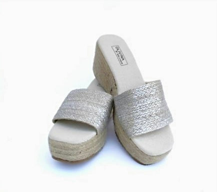 silver espadrilles