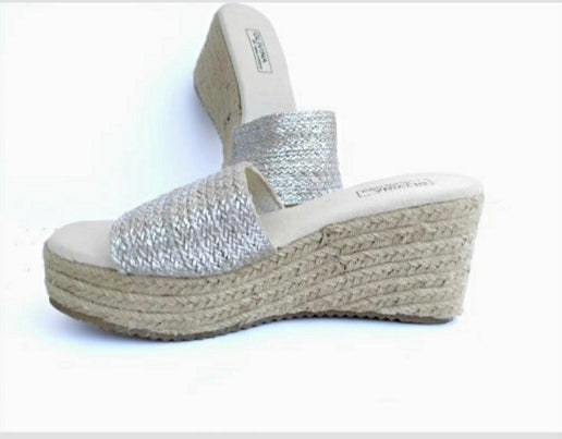 silver espadrilles