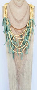Collar AMARILLO y VERDE SALVIA