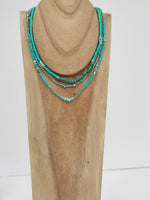 3 Choker necklaces in TURQUOISE BLUE or SALMON color