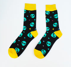 Funny socks with SPACE print