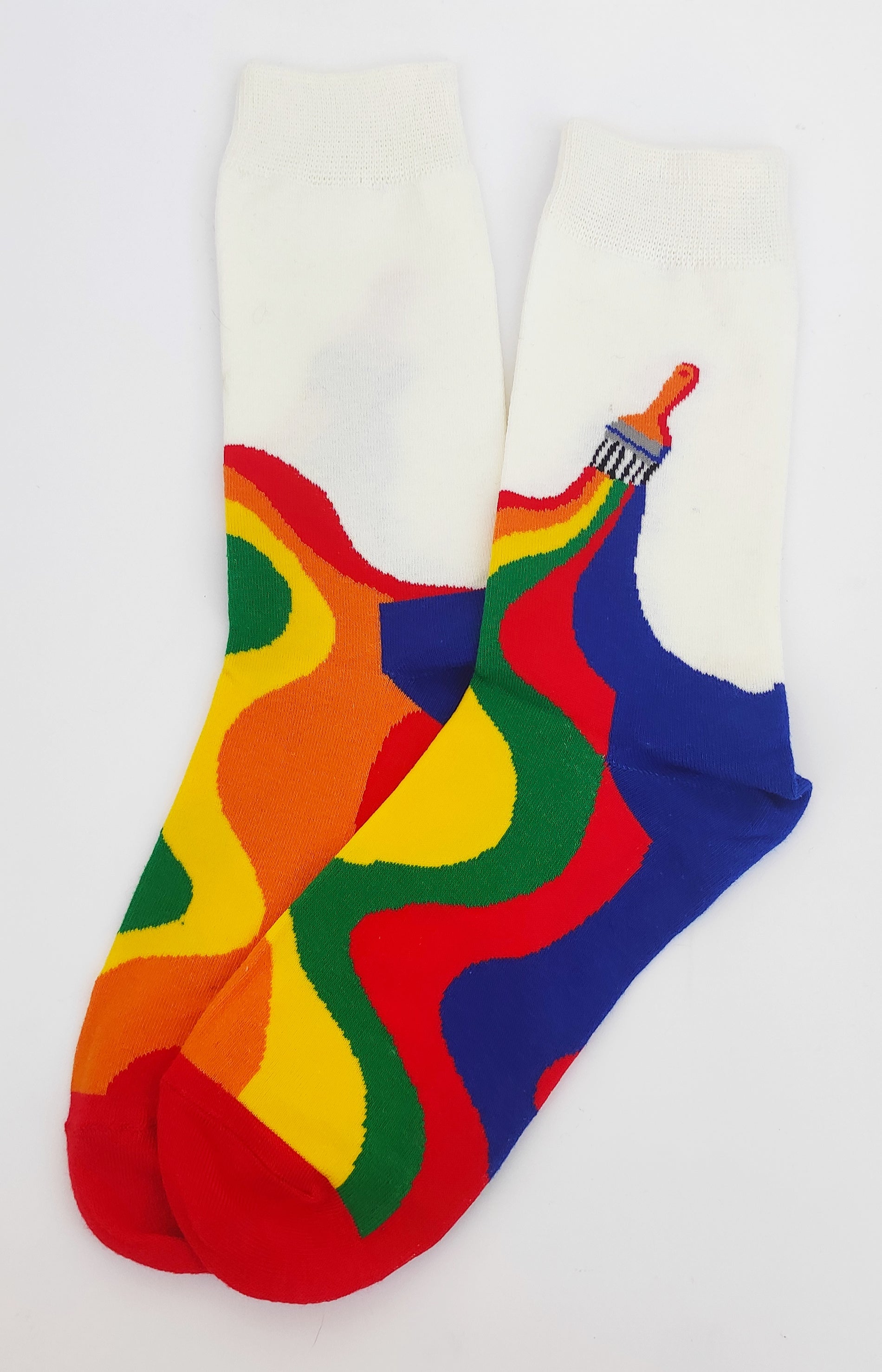 Calcetines divertidos con estampado de PINTURA de COLORES.