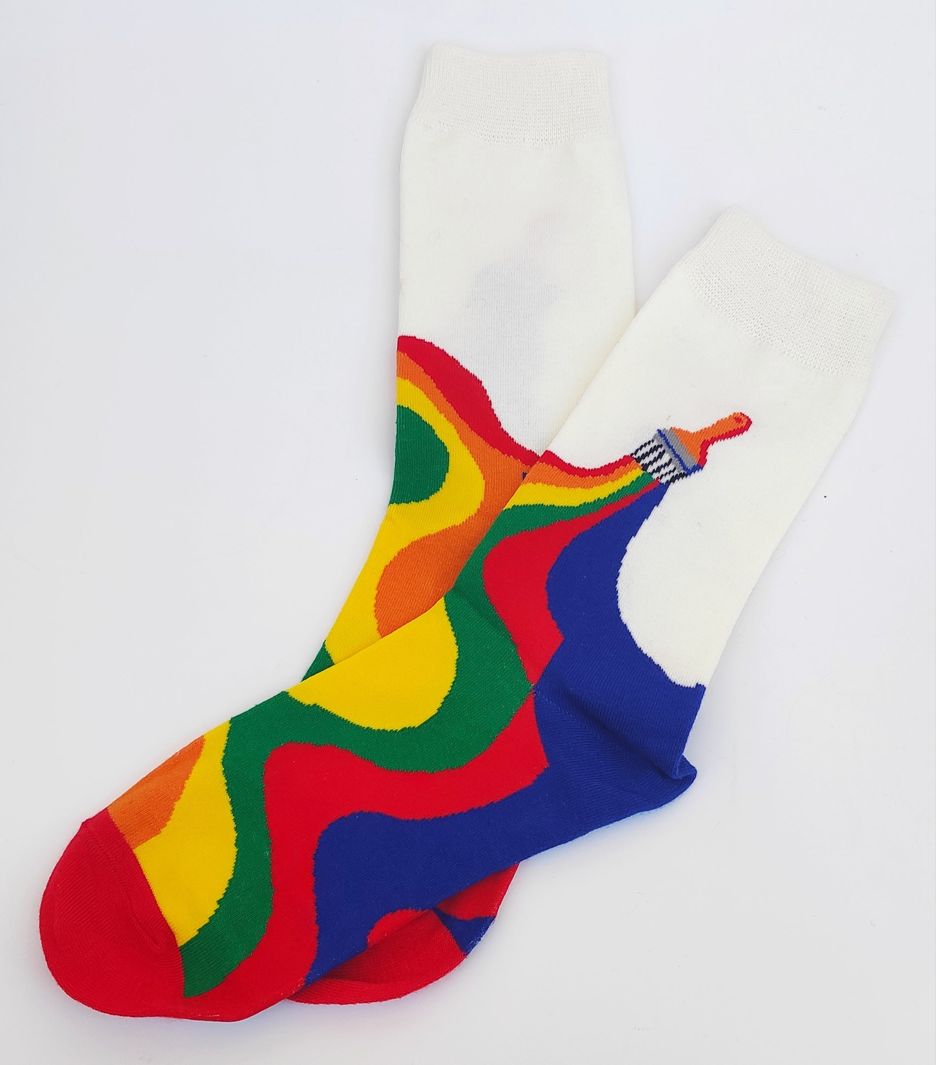 Calcetines divertidos con estampado de PINTURA de COLORES.