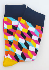 Calcetines Divertidos con estampado GEOMÉTRICO ALEGRE . Unisex. Talla única