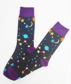 Funny socks with SPACE print