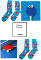 Calcetines divertidos con estampado de Ping- pong