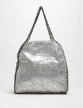 Bolso Plata con cadenas. SILVER BAG for Ipad, Silver Shopper, Shoulder Bag Silver, Work bag