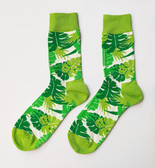 Calcetines de HOJAS VERDES u HOJAS de COLORES. Talla única de adultos. Da talla 35 hasta la 43 EU